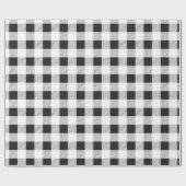 Karierte Geschenk-Schwarzweiss-Verpackung Geschenkpapier (Flach)