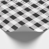 Karierte Geschenk-Schwarzweiss-Verpackung Geschenkpapier (Ecke)