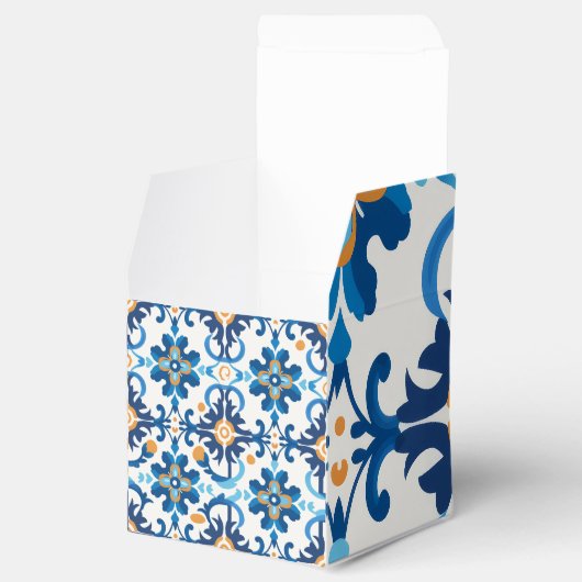 Karierte Geschenkboxen Blue & Brown Geschenkschachtel (Geöffnet)