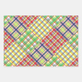 Karierte Geschenkpapier-Blätter aus Madras Geschenkpapier Set (Vorderseite)