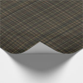 Karierte Geschenkwrake braun und schwarz Geschenkpapier (Ecke)