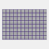 Karierte Geschenkwrap in Aquamarin, braun und Lila Geschenkpapier Set (Vorderseite 3)