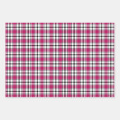 Karierte Geschenkwrap in Rosa, Weiß und Schwarz HA Geschenkpapier Set (Vorderseite)