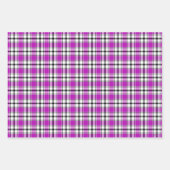 Karierte Geschenkwrap in Violet, Limoner und blaue Geschenkpapier Set (Vorderseite 2)