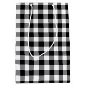 Karierte Gingham-Geschenktasche Mittlere Geschenktüte (Vorderseite)