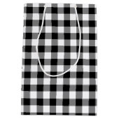 Karierte Gingham-Geschenktasche Mittlere Geschenktüte (Rückseite)