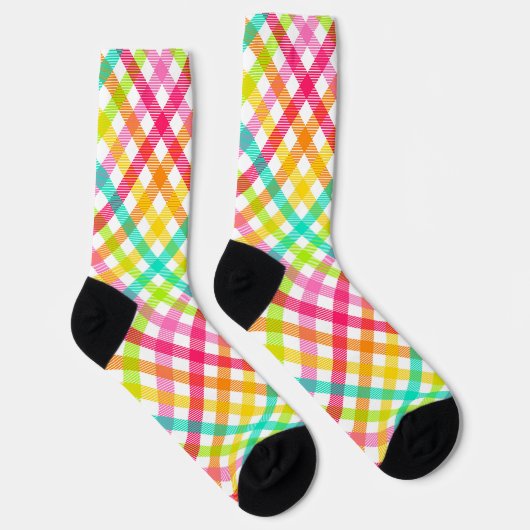 Karierte Gingham Pattern Socken (Rechts)