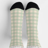 karierte grüne Gingham Gingham Socken (Oben)