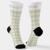 karierte grüne Gingham Gingham Socken (Gewinkelt)