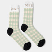 karierte grüne Gingham Gingham Socken (Rechts)