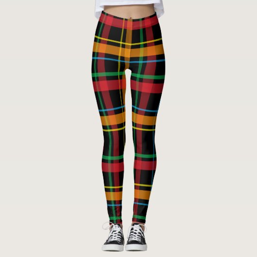 Karierte, helle Leggings (Vorderseite)
