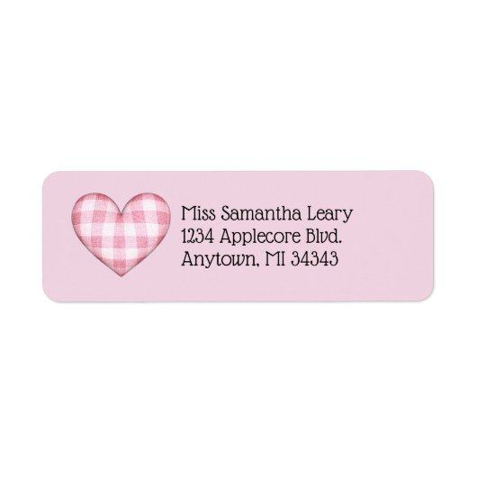 Karierte Herz-3D-Adresse mit benutzerdefiniertem T (Vorne)