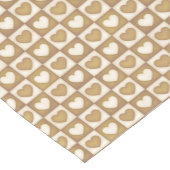 Karierte Herzen in Blondcreme Kurzer Tischläufer (Ecke)