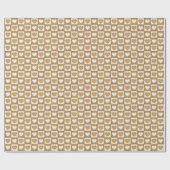 Karierte Herzen in blonder Creme Geschenkpapier (Flach)