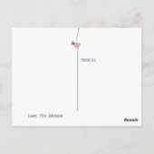 Karierte Herzen und Schmetterlinge, ich vermisse d Postkarte (Rückseite)