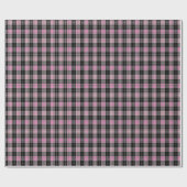 Karierte Hintergrundfarbe Schwarz und Rosa Geschenkpapier (Flach)