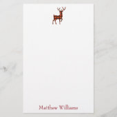 Karierte Hirschdesigns Briefpapier (Vorderseite)