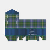 Karierte Hochzeit in Blau und Grün Geschenkschachtel (Ungefaltet)