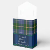 Karierte Hochzeit in Blau und Grün Geschenkschachtel (Geöffnet)