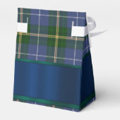 Karierte Hochzeit in Blau und Grün Geschenkschachtel (Rückseite)