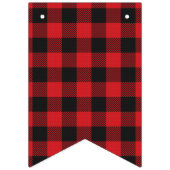 Karierte Hochzeit von Red Black Buffalo Wimpelkette (Zweite Fahne)