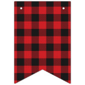 Karierte Hochzeit von Red Black Buffalo Wimpelkette (Dritte Fahne)
