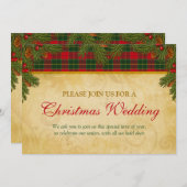 Karierte Hochzeit von Tartan Einladung (Vorne/Hinten)