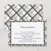 Karierte Hochzeitsstimmung in Schwarz-Weiß-Probe Einladung (Vorne/Hinten)