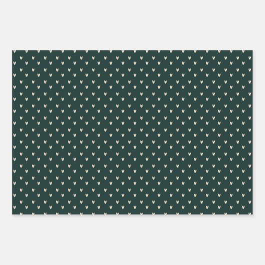 Karierte holzgrüne Sammlung und Tan Geschenkpapier Set (Vorderseite 3)