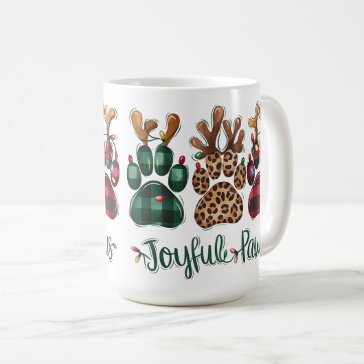 KARIERTE JOYFUL PAWS FERIENWOHNUNG KAFFEETASSE (VorderseiteRechts)
