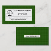 karierte Justizskala Visitenkarte (Vorne/Hinten)