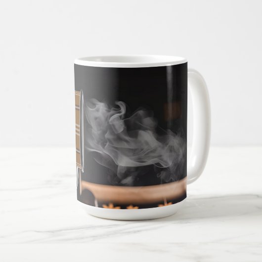 Karierte Kaffee Tasse Heritage Muster Herbstdampf (VorderseiteRechts)