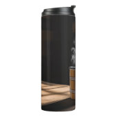 Karierte Kaffee Tasse Heritage Muster Herbstdampf  (Nach links gedreht)