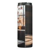 Karierte Kaffee Tasse Heritage Muster Herbstdampf  (Rückseite)