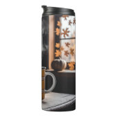 Karierte Kaffee Tasse Heritage Muster Herbstdampf  (Nach rechts gedreht)
