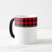 Karierte Kaffee-Tasse Verwandlungstasse (Vorderseite Links)