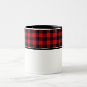 Karierte Kaffee-Tasse Zweifarbige Tasse (Mittel)