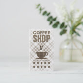 karierte Kaffeemaschine Treuekarte (Stehend Vorderseite)