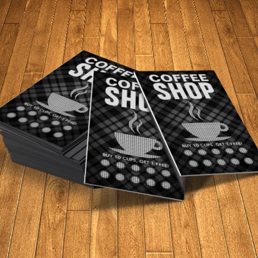 karierte Kaffeemaschine Treuekarte