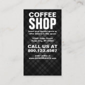 karierte Kaffeemaschine Treuekarte (Rückseite)