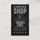 karierte Kaffeemaschine Treuekarte (Vorderseite)