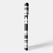 Karierte Kalligrafie in Schwarzweiß Case-Mate iPhone Hülle (Rückseite / Rechts)