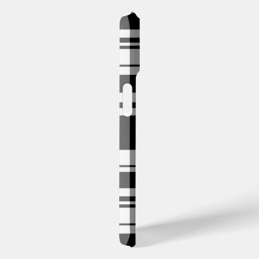 Karierte Kalligrafie in Schwarzweiß Case-Mate iPhone Hülle (Rückseite / Rechts)