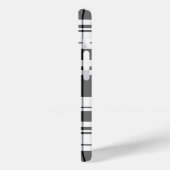 Karierte Kalligrafie in Schwarzweiß Case-Mate iPhone Hülle (Rückseite / Links)