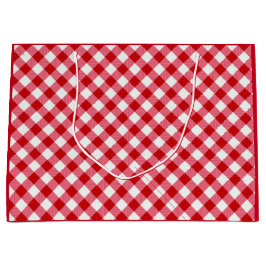 karierte karierte karierte, rote Farbe Große Geschenktüte