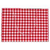 karierte karierte karierte, rote Farbe Große Geschenktüte (Rückseite)
