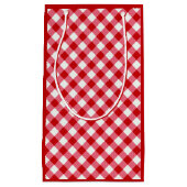 karierte karierte karierte, rote Farbe Kleine Geschenktüte (Vorderseite)