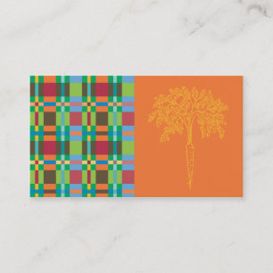 Karierte Karotten Bizcard Visitenkarte