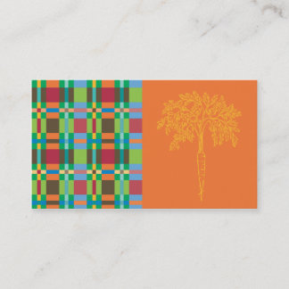 Karierte Karotten Bizcard Visitenkarte