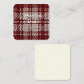 Karierte Karte braun (Vorne/Hinten)